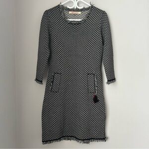 Chic Black and White Patterned Dress